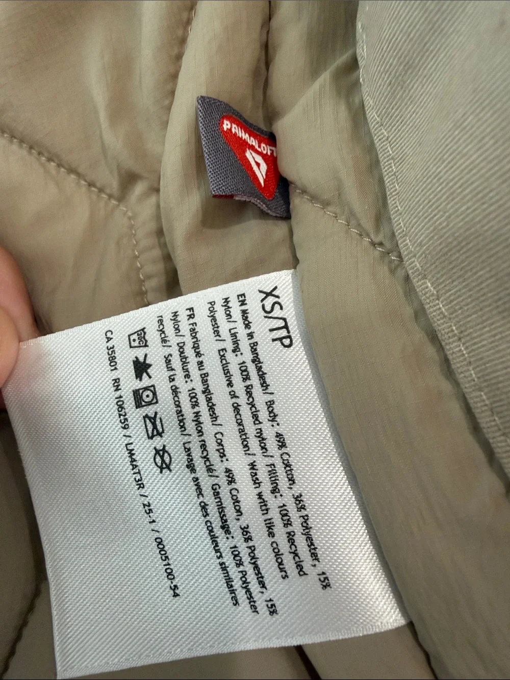 Lululemon NWT Insulated Cotton-Blend Bomber Jacket Size XS Cream FullZip Pockets